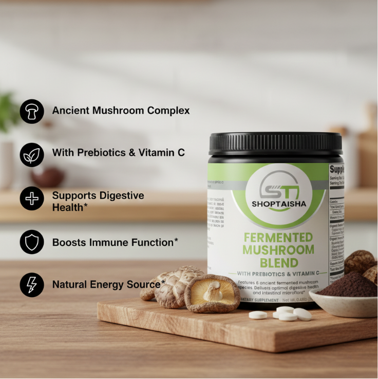 Fermented Mushroom Blend with Prebiotics